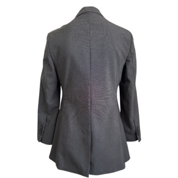 AEO 2010 Classic Gray Hopsack Weave Casual Blazer Contrast Lining Women's Small - Picture 9 of 15